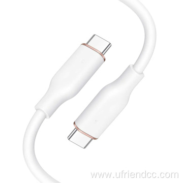 Skin-friendly silicone material Type-C To Type-C 100w Cable